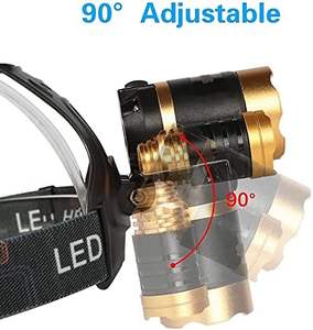 Lampe frontale LED 3000Lm en gros, 3 T6, zoomable, lanterne frontale rechargeable 18650, longue portée pour la chasse - Product Image 2
