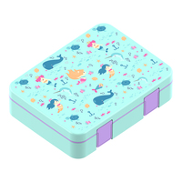 Nouvelle arrivée, boîte à lunch bento à 5 compartiments, anti-fuite, avec logo personnalisé, motif personnalisé, très vendue, ensemble de contenants alimentaires pour enfants, pour l'école