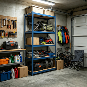 Heavy Duty Boltless Steel Storage Shelving <strong>Unit</strong> 5 Tier Garage Mounting <strong>Organization</strong> Workshop Metal Shelf Rack - Product Image 5