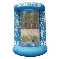 Cabine à billets gonflable, Cube en forme de Cube avec soufflage d'argent, boîte de ramassage gonflable, Machine à vendre, offre spéciale,
