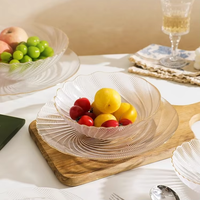 Lots de vaisselle jetable en verre en gros – Grands bols décoratifs transparents et ensemble de bols à fruits ronds