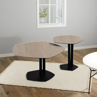 Table console élégante de style nordique moderne avec pieds en métal blancs, pour salon, atelier, bureau, salle d'attente, réception, côté canapé