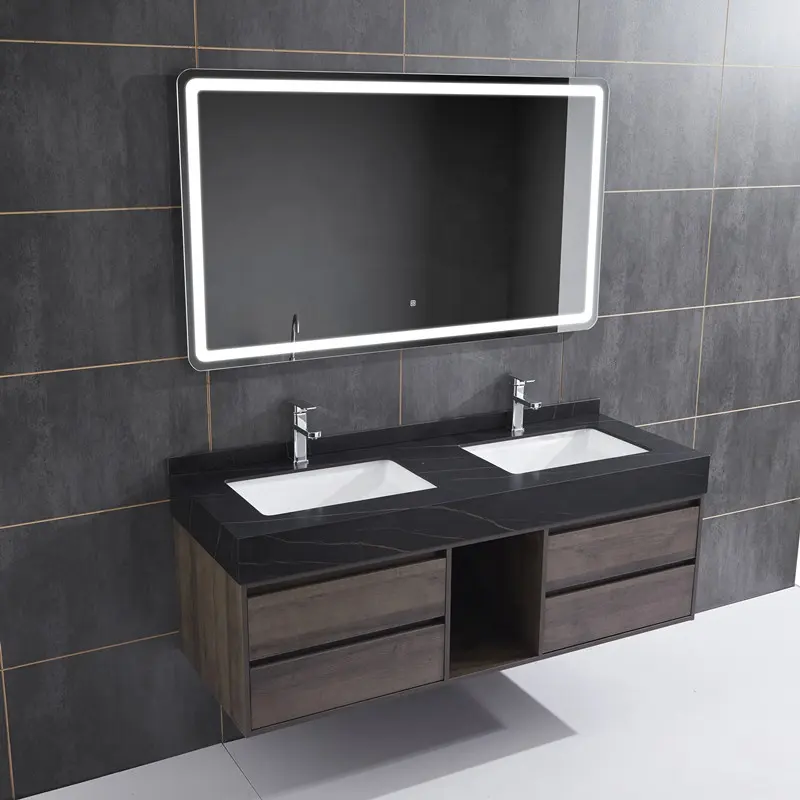 WINER M & G Lujo hotel de madera diseño moderno espejo baño vanidad