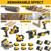 Kit d'outils rechargeables au lithium : Visseuse à chocs, Meuleuse d'angle, Scie sauteuse circulaire, Scie sabre pour la rénovation de bâtiments