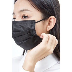 Grosir Masker wajah bedah Earloop kualitas tinggi Masker wajah sejuk hitam tanpa anyaman Masker wajah sekali pakai 3 lapisan - Product Image 1