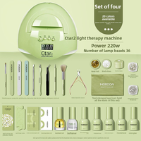 Kit complet d'outils de manucure de haute qualité avec lampe UV/LED professionnelle pour vernis à ongles, idéal pour les débutants, l'usage domestique et les salons de manucure.