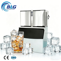 Machine à glaçons cubiques professionnelle robuste avec contrôle intelligent, machine à glaçons Glacon pour magasin, café, unité de fabrication de glaçons commerciale, 1000 kg de glaçons cubiques