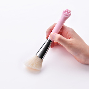 Nouvel arrivage de pinceaux de maquillage professionnels en nylon mignon chat Concept 10 pièces pinceaux en plastique rose pour correcteur beauté de la femme - Product Image 5