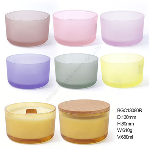 Luxury 3 Wick Wholesale Curved Bottom Custom Logo <strong>Candle</strong> Vessels Glass <strong>Pink</strong> Frosted <strong>Candle</strong> Jars with Lids for <strong>Candle</strong> Making - Product Image 4