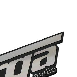 Sortie d'usine 3D métal lettre soulevé autocollants en aluminium brossé personnalisé autocollant d'étiquette de logo - Product Image 3