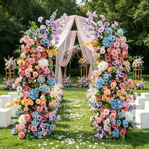 Flores Artificiales DKB al por Mayor, Decoración y Suministros para Bodas, Arco de Flores de Seda Coloridas para Festivales y Decoración de Bodas - Product Image 1