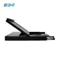 Console KVM LCD 17 pouces, 4 ports VGA, console KVM encastrable pour petite salle informatique