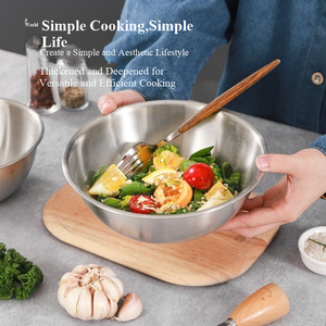 อุปกรณ์ทำขนมสแตนเลสเกาหลีหลายขนาดจากโรงงานโดยตรง พร้อมชามผสมแบบมีขีดบอกปริมาตร - Product Image 3