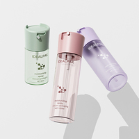 Flacon pulvérisateur en plastique PET personnalisé 60ml 100ml 120ml, flacon pompe cylindrique à fine brume pour parfum, toner, emballage cosmétique