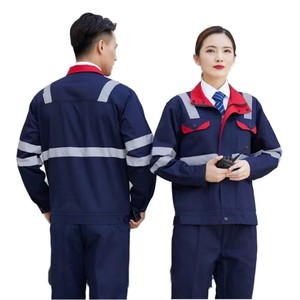 Ropa de Seguridad de Poliéster de Nuevo Diseño, Uniformes de Trabajo Transpirables con Detalles Reflectantes de Alta Visibilidad, Impermeables - Product Image 2