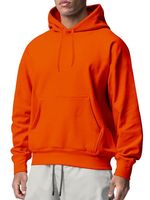 Sweats à capuche personnalisés pour hommes Poignet et ourlet côtelés pour vente en gros Sweats à capuche en éponge pour hommes