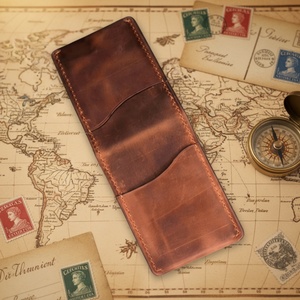 Boshiho Minimalist Genuine Leather Slim <b>RFID</b> Blocking Credit Card <b>Wallet</b> for Men Vintage Zipper Closure Multi-Function Holder - Product Image 6