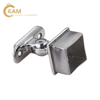 Support de main courante en tube d'acier inoxydable moderne SS201/304/316, plaque supérieure fixe, fixation au sol, finition miroir/satinée, pour escalier et bureau