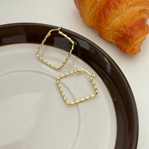 Minimalist Gold Plated 925 <b>Sterling</b> <b>Silver</b> <b>Earring</b> <b>Hoop</b> for Women Punk Unisex <b>Hoop</b> <b>Earring</b> Jewelry - Product Image 5