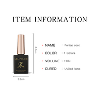 Lmetjting — vernis à ongles gel clair, gel ultraviolet pour pédicure, couche de finition, sans résidu, haute qualité, populaire, flacon personnalisé de 15ml