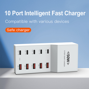 Chargeur USB C 10 ports, 5 USB-A, 4 USB-C, station de charge 2.4A, chargeur électrique pour téléphone portable, montre, tablette, compatible avec appareil photo - Product Image 3