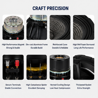 Haut-parleur de subwoofer passif professionnel en néodyme de 12 pouces, 800W 8ohm AES, haut-parleur de basses haute puissance, enceinte compacte pour système Line Array