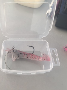 Appât luminescent plat souple de 80 mm 10 g avec hameçons, petit <span class=keywords><strong>crevettes</strong></span> d'herbe, <span class=keywords><strong>crevettes</strong></span> qui brillent dans le noir, petits leurres de pêche - Product Image 6