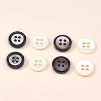 Boutons-pression à quatre trous en coquille, noirs, en coquille de taro blanche, haut de gamme, délicats, tendance, lavables, boutons de couture, cœur diamanté pour