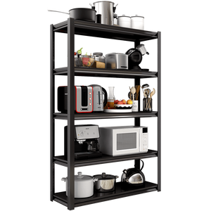 Estante metálico ajustable de 5 niveles DB, 63x31.5x15.8 pulgadas, estantería de almacenamiento con altura ajustable para sala de estar, dormitorio, cocina, garaje - Product Image 3