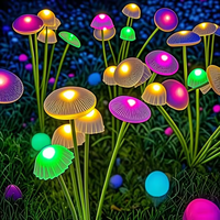 Solar-Gartenleuchten, Blinkende LED-Solar-Pilzlichter, Wasserdichte Deko für Hof, Terrasse, Weg, Quallen-Design für Gartenambiente