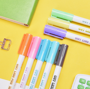 Stylos marqueurs de contour magiques, scintillants, couleurs, nouveau Style, pour la fabrication de cartes, scrapbooking, peinture, pièces - Product Image 2