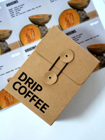 Boîte d'emballage pour café en sachet kraft brun recyclé personnalisé avec fermeture à cordon, boîte de café instantané personnalisée avec impression de logo