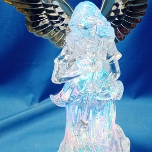 Angeli <span class=keywords><strong>di</strong></span> Natale in Acrilico con Luci LED e Effetto <span class=keywords><strong>Neve</strong></span> Glitterata per Decorazioni Natalizie - Product Image 4