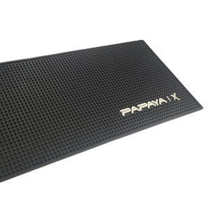 Custom Logo Long Silicone PVC Bar Runner Rubber Spill Pad Pub Mat Beer Rail Mat Drip Tray Non Slip Counter Mat Coaster <b>Placemat</b> - Product Image 1