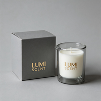 Bougie de massage soufflée à la main avec bec verseur, luxe sur mesure, verre 8oz, verseur d'huile, étiquette privée, boîte personnalisée