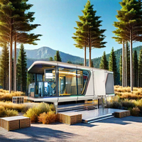 Populaire Préfabriqué Space Capsule House Camping Pod Hotel Tiny House pour Resorts