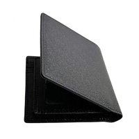 Portefeuille coréen en cuir de vache véritable MA9, portefeuille classique court à plusieurs fentes pour cartes, portefeuille portable pour affaires quotidiennes, noir