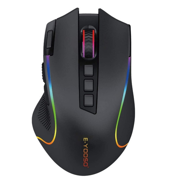 Optical RGB Gaming Mouse USB Rechargeable Gamer 2.4GHz Wireless Computer Mouse
