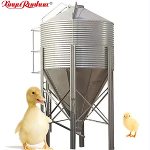 Factory Offer Galvanized Steel Metal Poultry Feed Storage Bin Silo