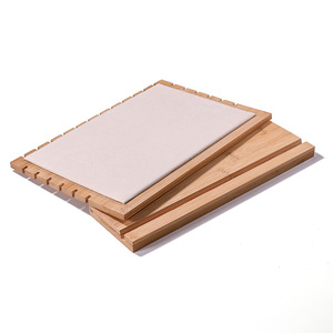 2025 Trend New Fashion Simple Bamboo MDF Necklace Display Stand for <strong>Jewelry</strong> Packaging Earring Display and Gifts ODM <strong>Supply</strong> - Product Image 4