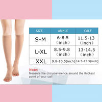 Bas de compression pour hommes, bas de compression pour varices, bas de compression gradués, bas élastiques à bout ouvert, bas de compression jusqu'au genou, tailles S-XL