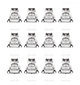 12 figurines de blocs de construction, poupées assemblées, personnages mandaloriens, soldats clones, marionnettes robots, briques de construction jouets - Product Image 1