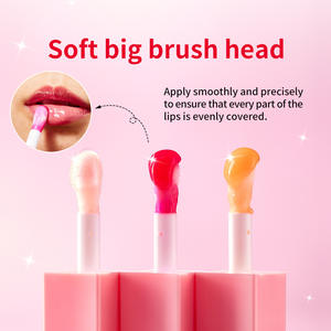 <span class=keywords><strong>Lang</strong></span> duradero a prueba de agua fruta Rosa aceite de labios regordete nutre hidratante vegano Libre de crueldad hidratante aceite de labios personalizado no pegajoso - Product Image 5