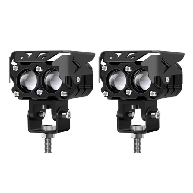 Dual Color Led Driving Light Mini Led Spotlight Motorcycle Led Headlight Laser Light Auxiliary Work Lamp