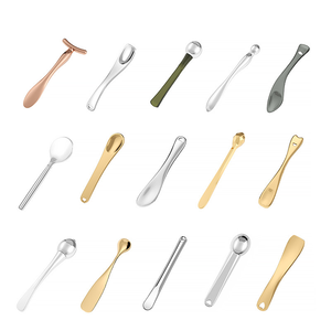 DF313 Espátula Mezcladora de Maquillaje de Aleación de Zinc, Personalizada, Pequeña, Dorada, para Mezclar Cremas Cosméticas, Herramienta para Aplicar Cremas - Product Image 3