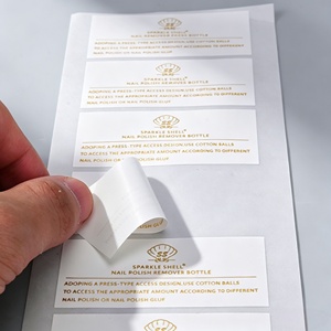 Etiquetas Rectangulares Autoadhesivas con Estampado Dorado Personalizadas al por Mayor, Papel de Arte para Empaquetado de Cosméticos en Paquetes a Granel - Product Image 5