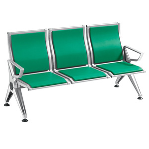 Sillas de Espera Yijiahao con Estructura de Aleación de Aluminio, Cojín de PU Verde, Banco Público para Uso en Aeropuertos y Estaciones - Product Image 2
