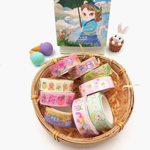 Băng Dính Giấy Mặt Nạ <span class=keywords><strong>Washi</strong></span> Giấy Bạc Vàng Hồng Dễ Thương In Hình Kawaii Dễ Thương Bán Sỉ Băng Dính <span class=keywords><strong>Washi</strong></span> Nhật Bản - Product Image 3