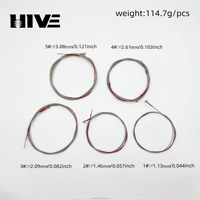 HIVE Direct Supply - Cuerdas de Acero de Alta Calidad para Bajo de 5 Cuerdas, con Extremos Recubiertos de Terciopelo Eléctrico