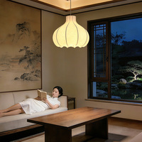 Lustre de restaurant en soie italienne, moderne, simple, luxueux, hauteur réglable 40/50/60cm, LED, lampes design élégantes et chaleureuses pour salon
